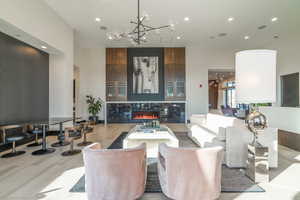 Common area with recessed lighting