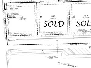 Map showing property parcels