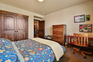 Bedroom featuring carpet floors