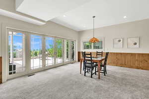 Family room lower level with valley views. Walk out to pool patio area