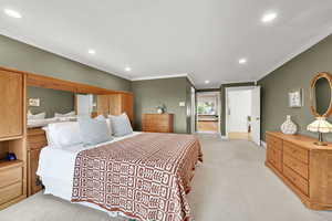 Primary bedroom with private balcony
