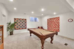 Pool room/recreation room/ exercise room