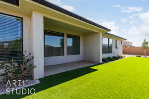 View of yard featuring a patio