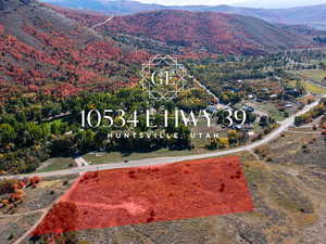 Bird's eye view of a mountain backdrop