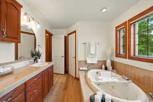 Primary bath with separate tub/shower