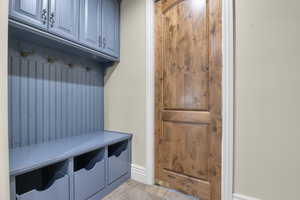 Mudroom with baseboards