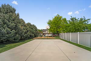 View of patio / terrace featuring basketball court