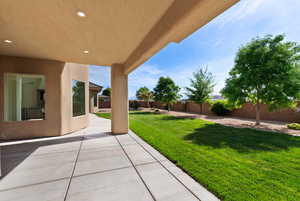 View of yard featuring a patio area