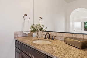 Bathroom featuring vanity
