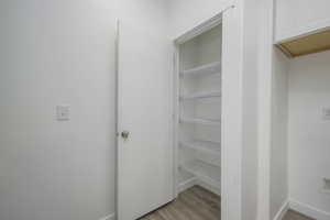 Keep towels, bedding, and daily essentials organized and close by with this conveniently located linen closet.