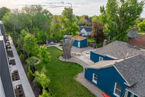 Aerial perspective of property