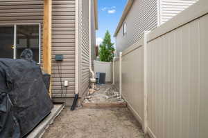 Fully fenced back yard