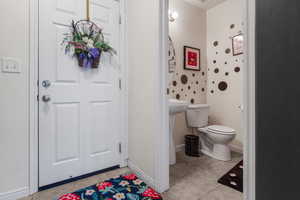 Bathroom with tile floors