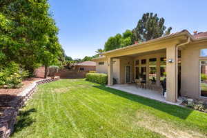 View of yard featuring a patio