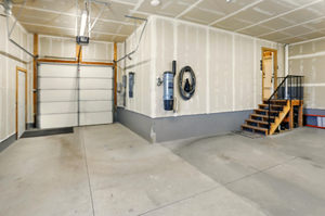 Garage featuring a central vacuum unit