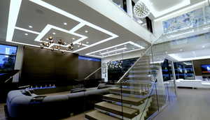 Community lobby with recessed lighting