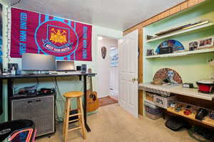 Office space with carpet floors
