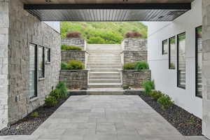 Breezeway from Parking Area to Pool Deck