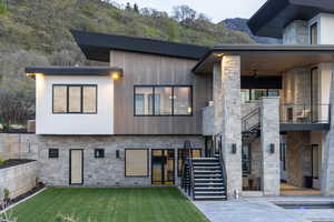 Exterior of Golf Room, Pool Room, and Main Level Apartment