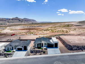 View of rural area with mountains and a desert landscape