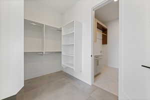 View of walk in closet