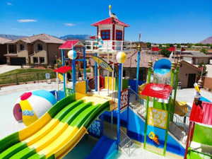 View of community jungle gym
