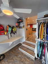 Mudroom featuring lots of storage