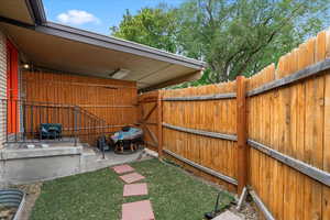 Separate yard for basement entrance