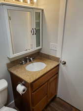 Basement hall bathroom