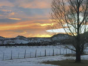 Mountain view in winter
