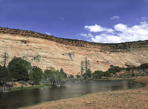 Pond on property with Irrigation
