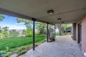 Walk-out patio from basement level
