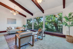Huge windows bring outdoors inside