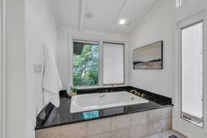 Garden tub in master bath