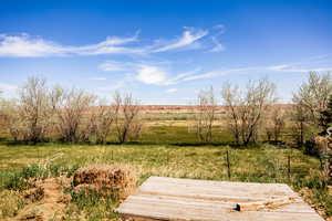 Back deck with a rural view