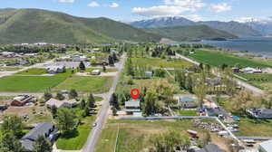 Aerial overview of Deer Creek and Wasatch Back mountain view