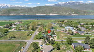 Aerial view of Deer Creek and Wasatch Back mountain view