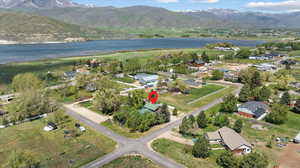 Aerial view of Deer Creek and Wasatch Back mountain view
