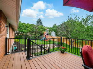 New deck with a playground