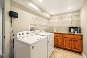 Spacious laundry with included washer and dryer