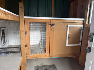 View of horse barn