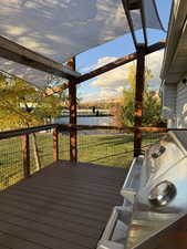 View of wooden terrace