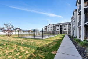 View of pickle ball court