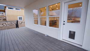 View of wooden terrace