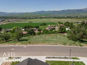 Mountain view featuring rural landscape and farmland