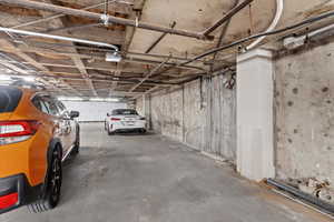 Garage parking.