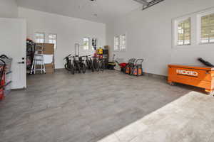 Garage with baseboards