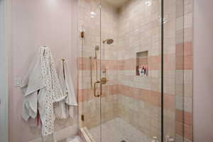 Full bathroom with a stall shower