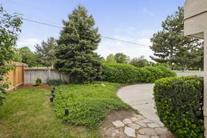 Front exterior corner adjacent driveway