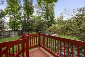View from the deck looking out to second patio